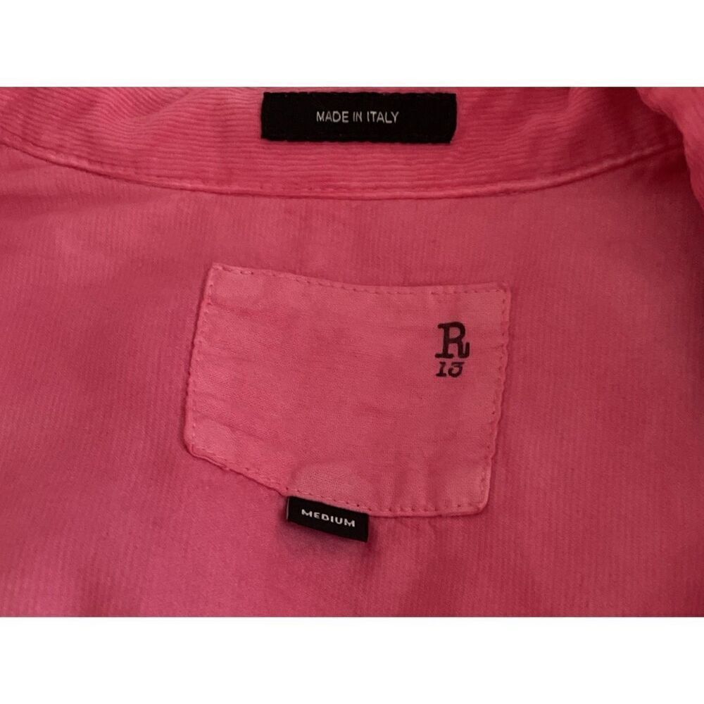 R13 Cropped Corduroy Cowboy Shirt In Fuschia Size M NEW $595 - Picture 8 of 10